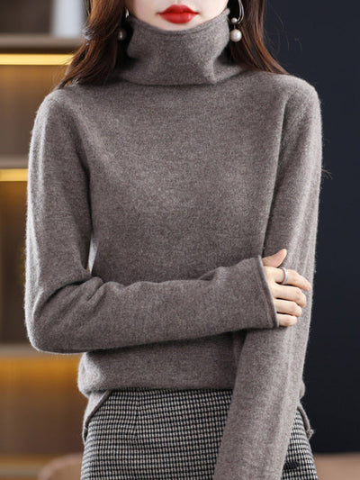 Audrey 100% Pure Wol Rollkragenpullover