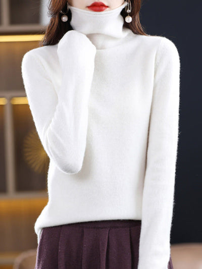 Audrey 100% Pure Wol Rollkragenpullover