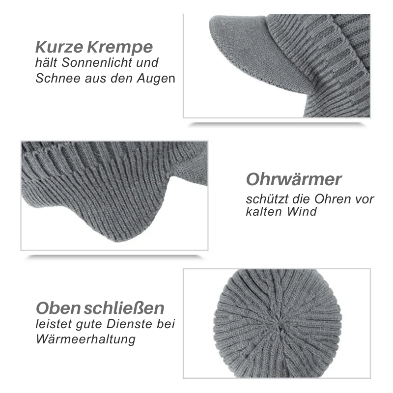 WinterWool - Strickmütze mit Ohrenschützern