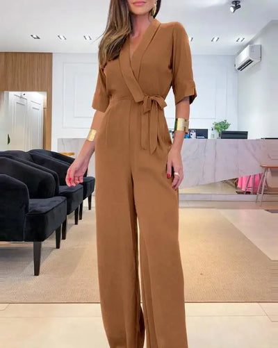 Danara - Jumpsuit mit Schal-Kragen