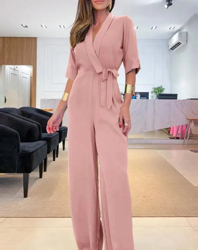 Danara - Jumpsuit mit Schal-Kragen