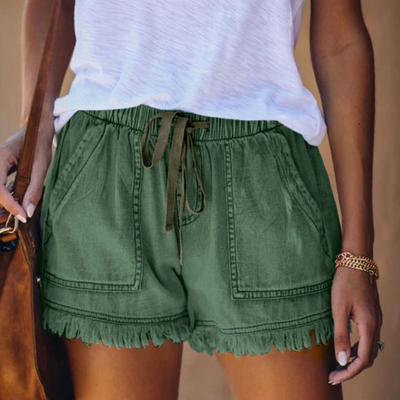 Lena - Jeansshorts met hoge taille