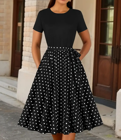 Nerys | Schöne Vintage Polka Dot Damen Kleid