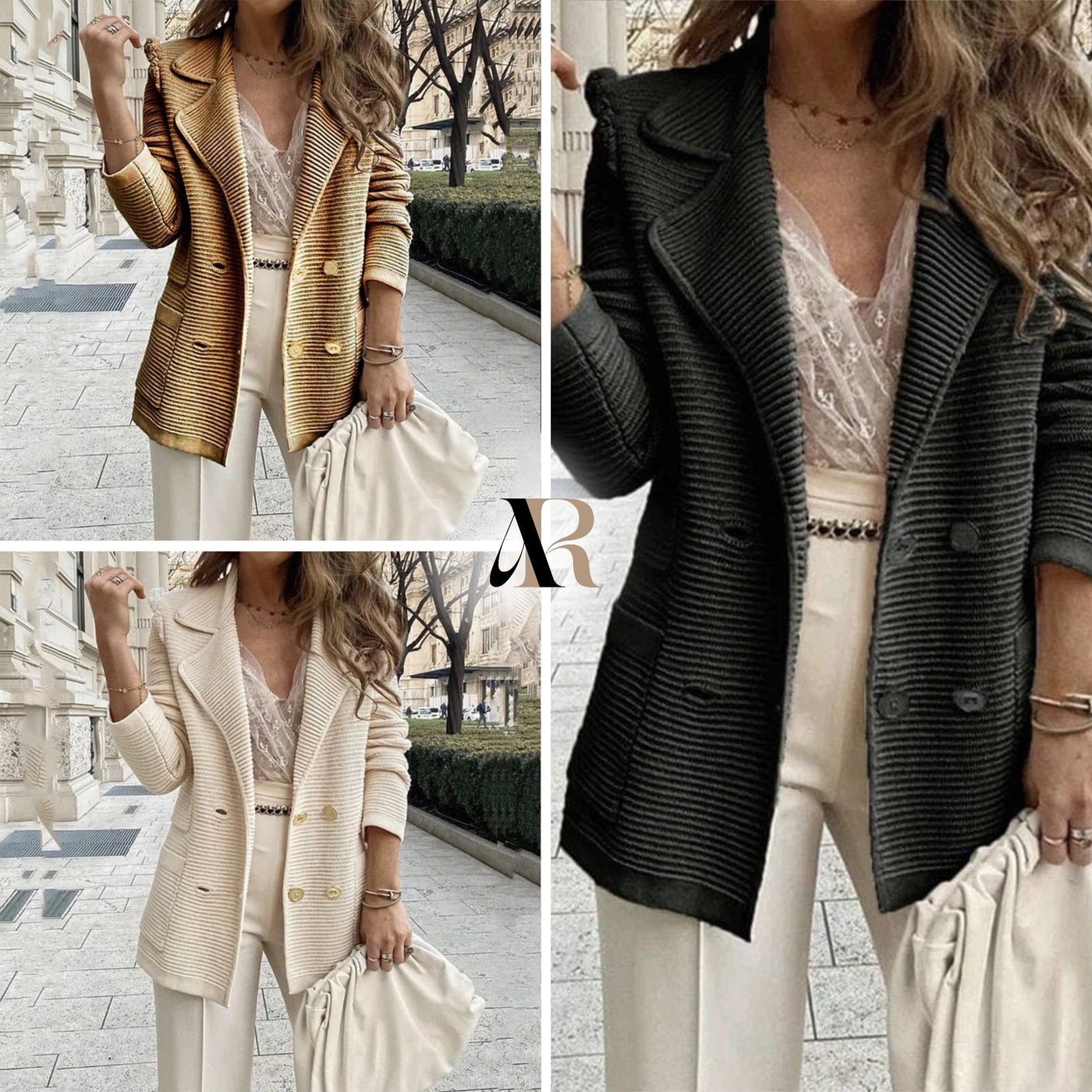 Belle Mode Blazer Strickjacke  - Modisch & warm