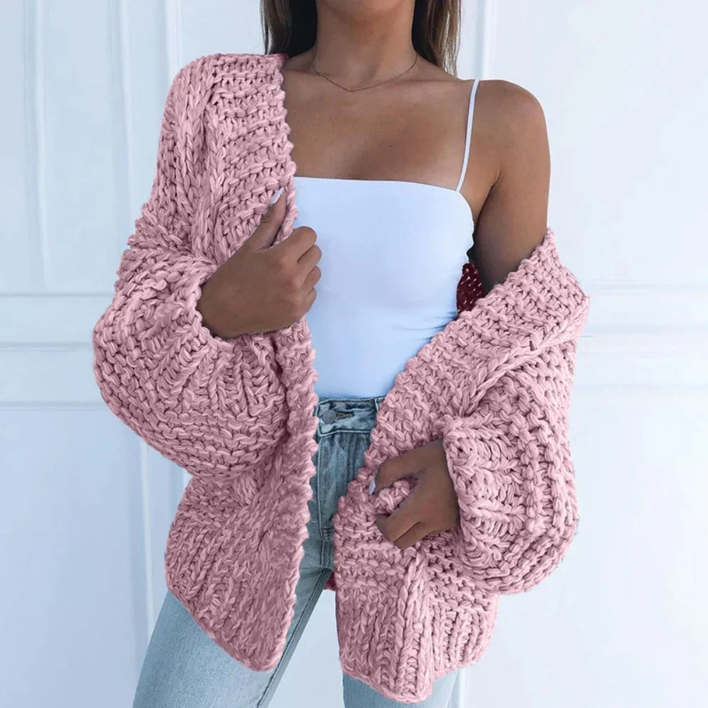 Grob gestrickte Strickjacke - Kira