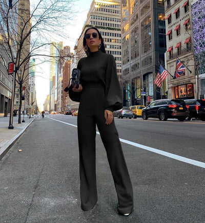 Jimena | Gerader Jumpsuit mit Rollkragen