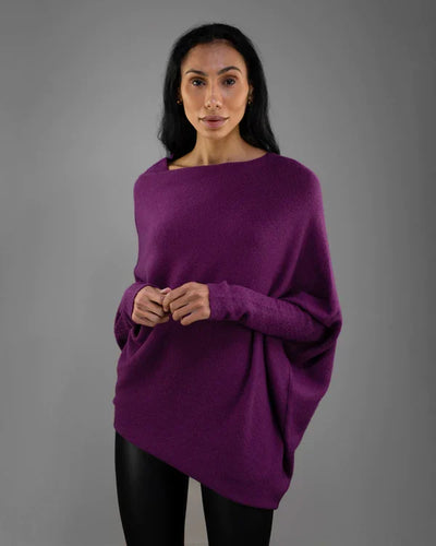 Asymmetrisch drapierter Pullover