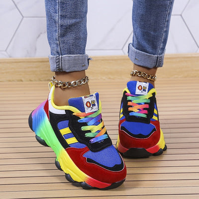 Azura - SwiftStep Bequeme Regenbogen Turnschuhe