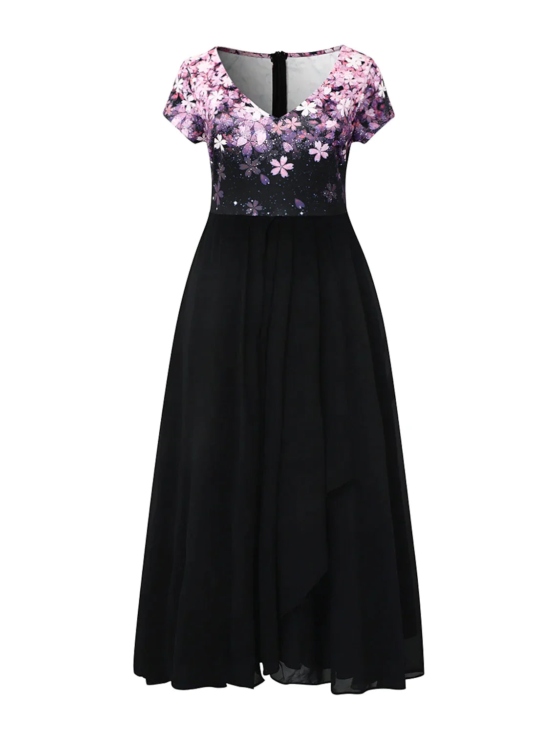 Cade Florale Eleganz Midi Spitzenkleid